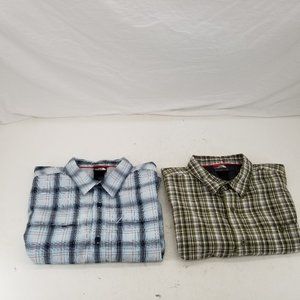 2 of The North Face Shirt Mens Blue Green  Nylon Button Up Outdoor Hiking Sz L